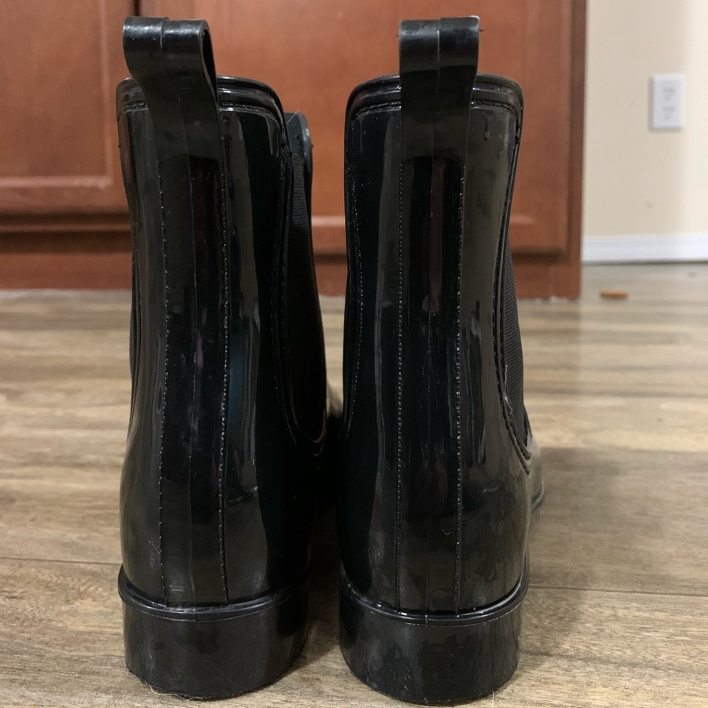 Sleek INC Black Rain Boots BARELY WORN - Picture 3 of 5